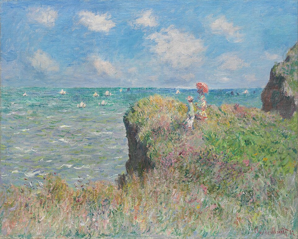 Paseo por los acantilados de Pourville, Claude Monet, 1882