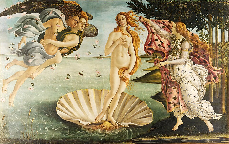 El Nacimiento de Venus, Sandro Botticelli, 1484-1486